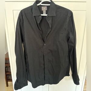H&M Men's Charcoal Button-Down Shirt